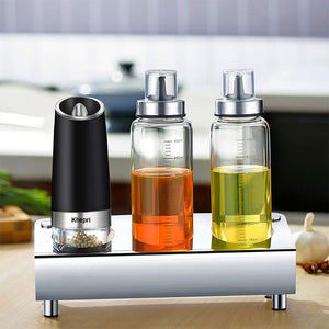 Khepri Gravity Electric Salt Ginder Pepper Grinder, Automatic Pepper and Salt Mill Grinder Battery-Operated with Adjustable Coarseness